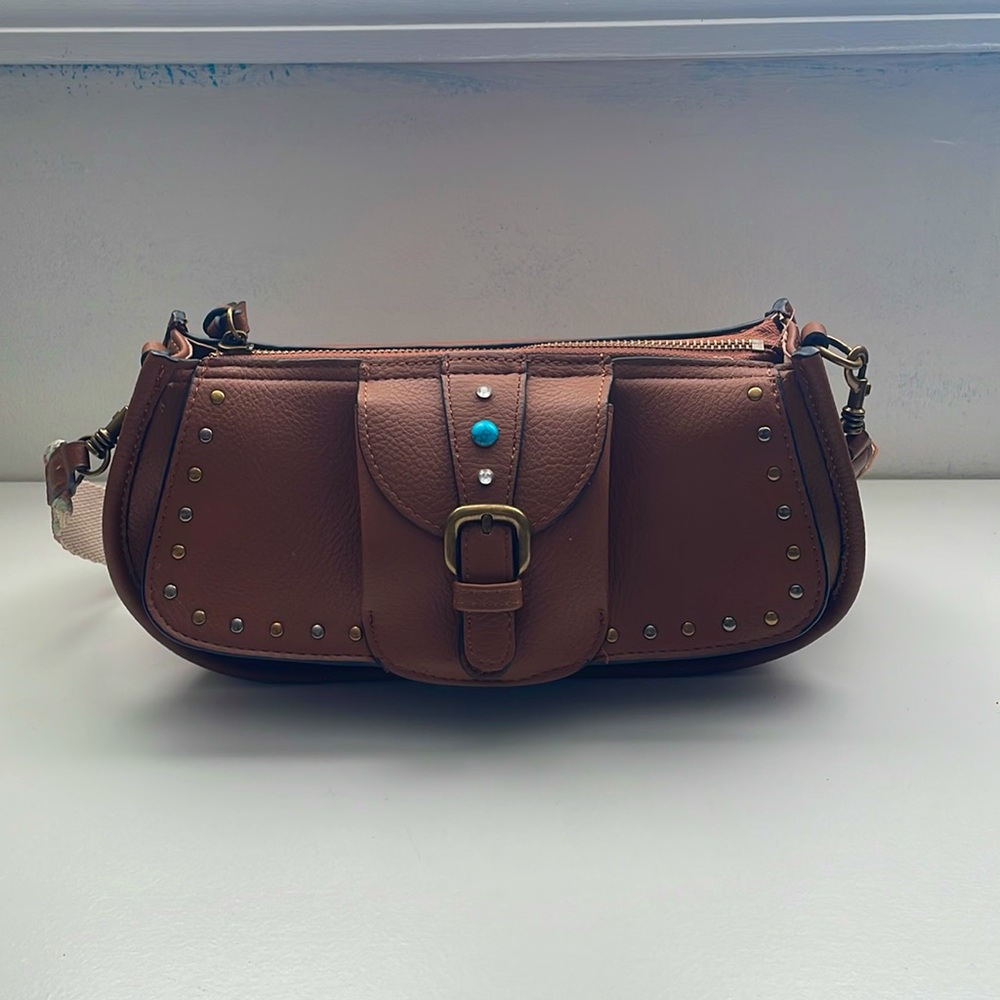 Western turquoise shoulder bag